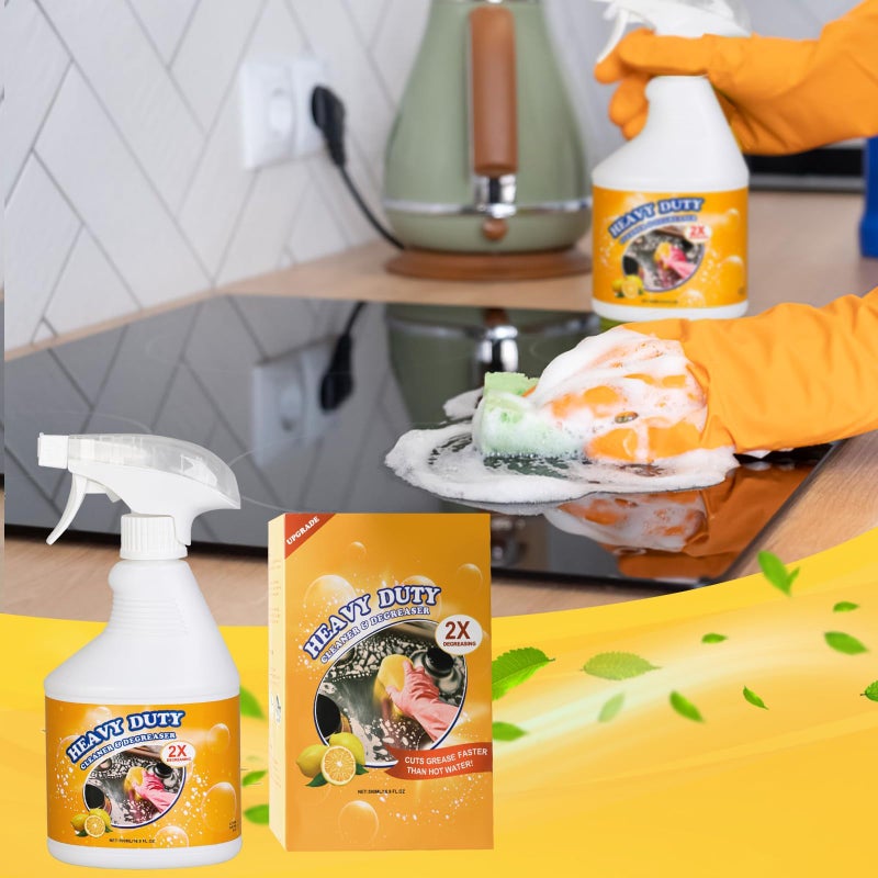 16.9 Fl Oz Clean Up Kitchen Oil Stains Spray, Kitchen Heavy Duty Cleaner Spray,All-Purpose Oil Stain Remover and Degreaser Spray, Multipurpose Foam Cleaner Spray, Kitchens Grease Cleaner - Image 5