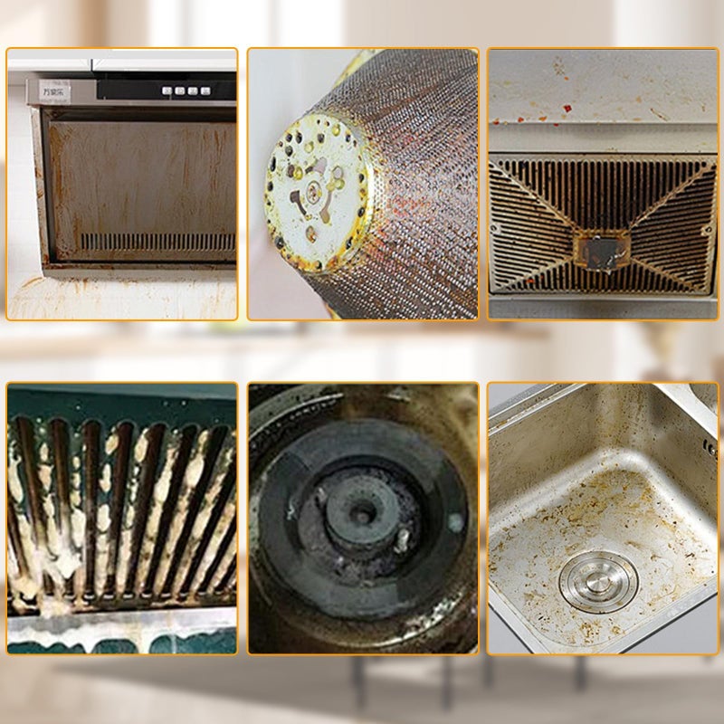 16.9 Fl Oz Clean Up Kitchen Oil Stains Spray, Kitchen Heavy Duty Cleaner Spray,All-Purpose Oil Stain Remover and Degreaser Spray, Multipurpose Foam Cleaner Spray, Kitchens Grease Cleaner - Image 3