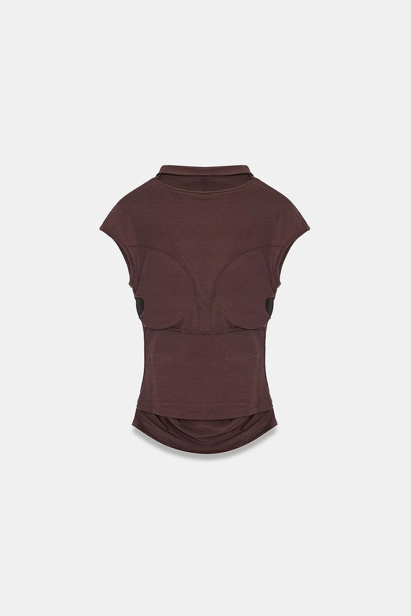 Dilvin Coffee Brown DILVIN Women's Blouse for Women | Best Price UAE