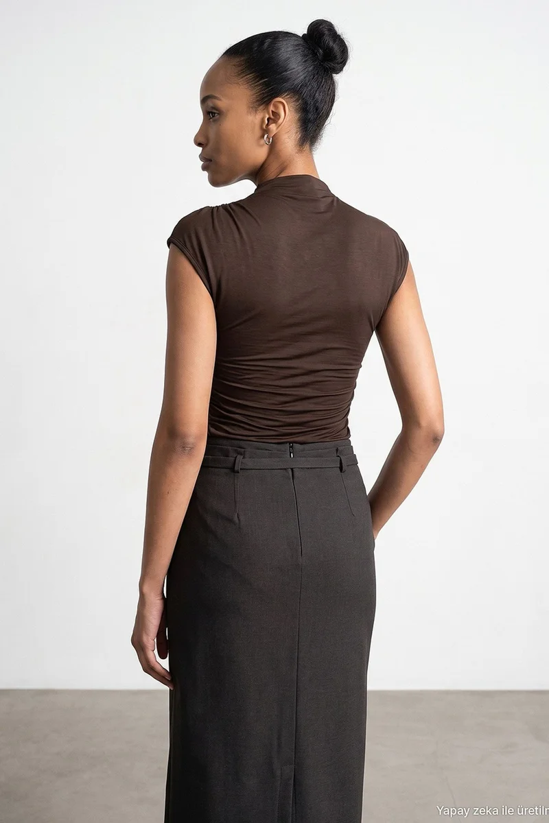 Dilvin Coffee Brown DILVIN Women's Blouse for Women | Best Price UAE