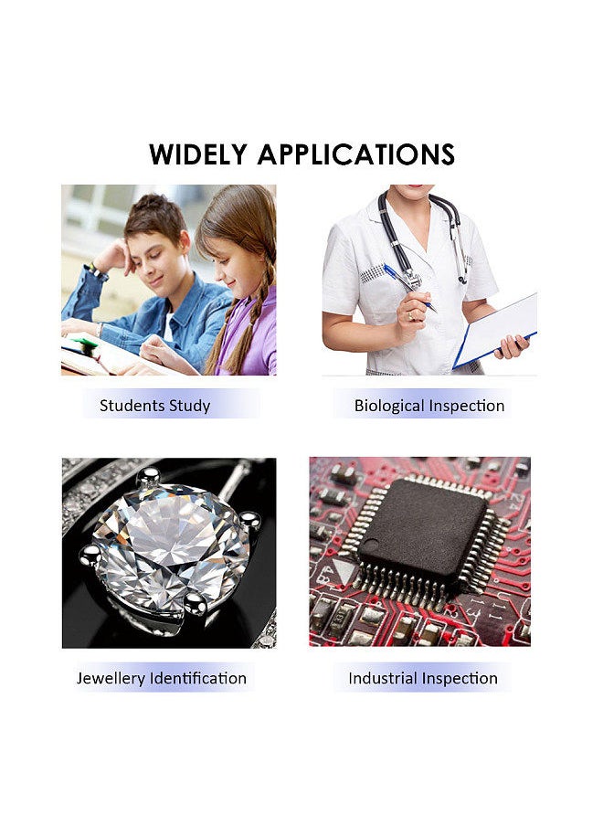 Generic - USB Digital Microscope 1600X Magnification Camera 8 LEDs with Stand - Image 1