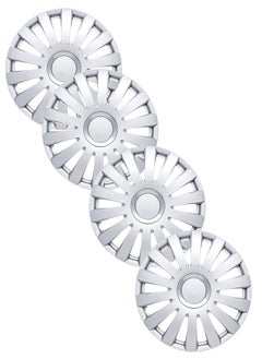 EMTC Pack of 4 EM-3139 Taiwan Wheel Cover | 16" Inch | Silver Universal Nested Style 