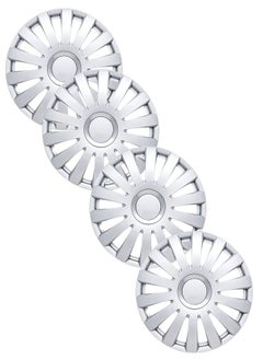 EMTC Pack of 4 EM-3139 Taiwan Wheel Cover | 16" Inch | Silver Universal Nested Style 