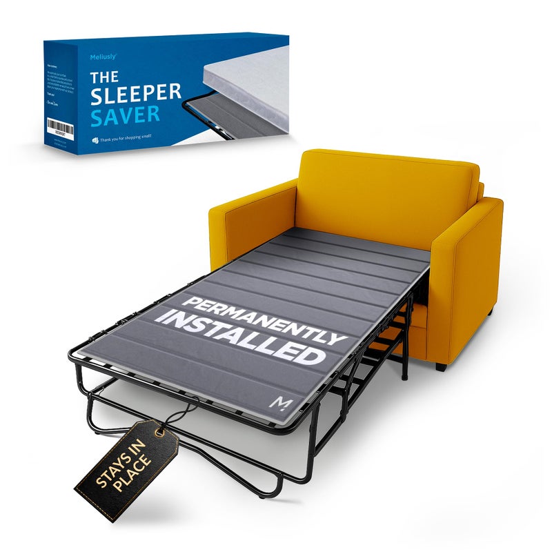 Meliusly Sleeper Sofa Support Board Twin Size (35x64) Permanently Installed Wood Sofa Bed Board for Pull Out Couch, Folds with Frame, Under Mattress Bar Shield, Sofa Bed Support, Folding Bed Board - Image 1