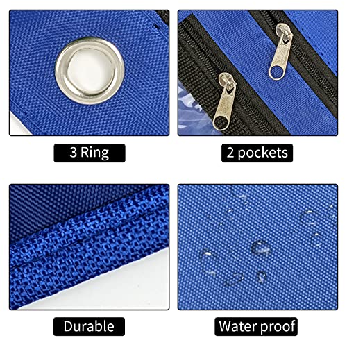 YoeeJob 2 Pack 1 Inch Expandable Zipper Pencil Pouches with Clear Window for 3 Ring Binder, Suitable for School & Office （Blue） - Image 4