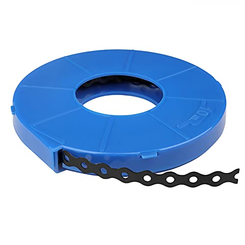 MOUNTAIN_ARK 32ft Perforated Metal Pipe Hanger Straps with Hole, Plumber Coil Strapping for Supports, 1/2" Width, Black - Image 1