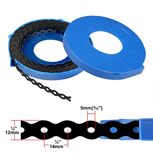 MOUNTAIN_ARK 32ft Perforated Metal Pipe Hanger Straps with Hole, Plumber Coil Strapping for Supports, 1/2" Width, Black - Image 3