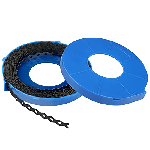 MOUNTAIN_ARK 32ft Perforated Metal Pipe Hanger Straps with Hole, Plumber Coil Strapping for Supports, 1/2" Width, Black - Image 5