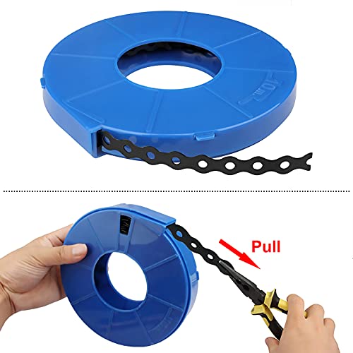 MOUNTAIN_ARK 32ft Perforated Metal Pipe Hanger Straps with Hole, Plumber Coil Strapping for Supports, 1/2" Width, Black - Image 4