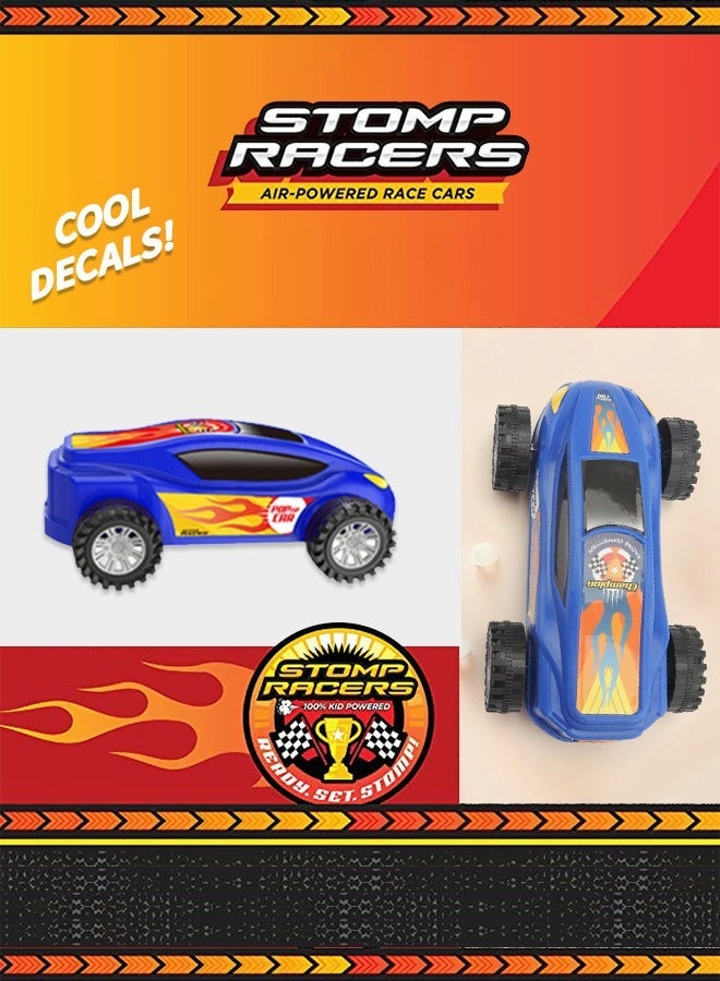 GROIC Rocket Dueling Stomp Racers, Foot Pneumatic Racer,2 Toy Car Launchers and 2 Air Powered Cars with Ramp Finish Line. Great for Outdoor Indoor Play, STEM Gifts Kids - Image 4