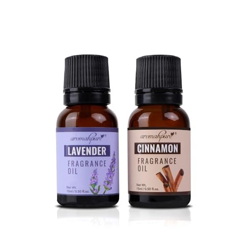 Aromahpure Fragrance Oil |30 ml|Packof 2|Lavender, Cinnamon Aroma Oil for Home Fragrance|Best for Aromatherapy|Helps in Concentration & Meditation|Used in Diffusers, Candles, Air Fresheners, Soaps. - Image 1