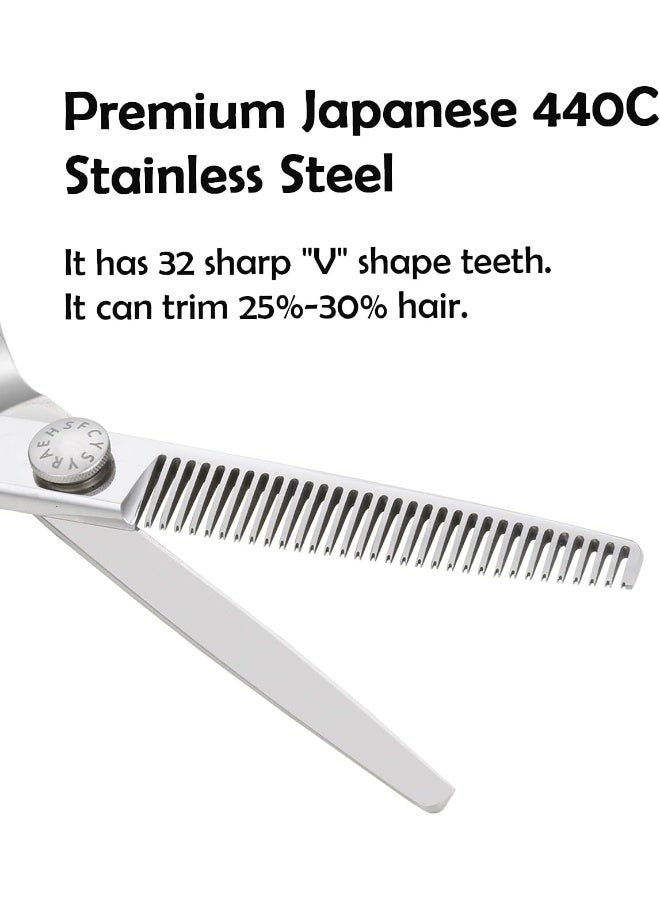 Fcysy Thinning Shears, 6” Professional Sharp Hair Thinning Scissors - Image 3