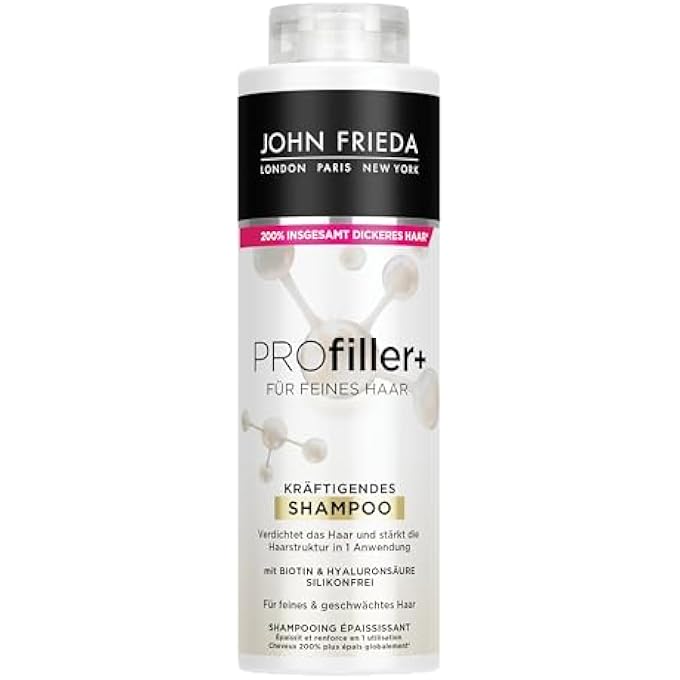 John Frieda PROFILLER+ SHAMPOO  CONTENT: 500 ML  HAIR TYPE: FINE, WEAKENED  STRENGTHENS THE HAIR STRUCTURE IN ONE APPLICATION  SILICONE-FREE  ADVANTAGE SIZE/CABINET SIZE - Image 2