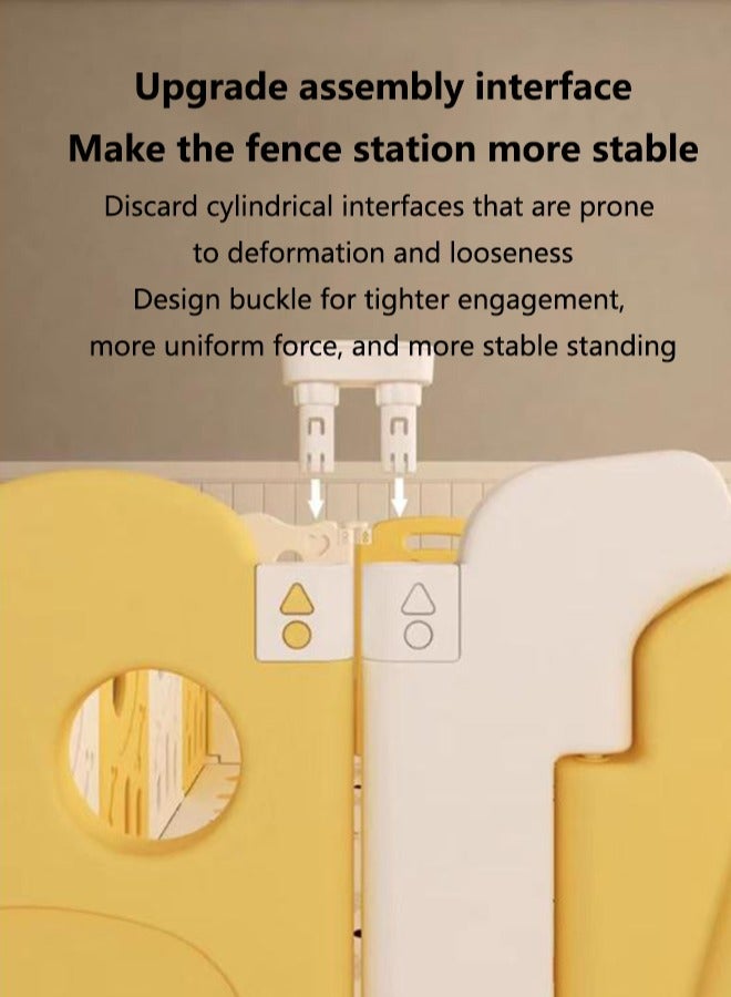 Arabest 12 Panel Baby Playpen, Indoor or Outdoor Kids Safety Activity Center Foldable Baby Fence Kid Play Yard with Safety Lock Gate, Portable for Children from 6 Months to 6 Years Old - Image 4