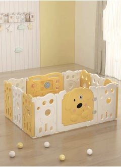 Arabest 12 Panel Baby Playpen, Indoor or Outdoor Kids Safety Activity Center Foldable Baby Fence Kid Play Yard with Safety Lock Gate, Portable for Children from 6 Months to 6 Years Old  - Image 1