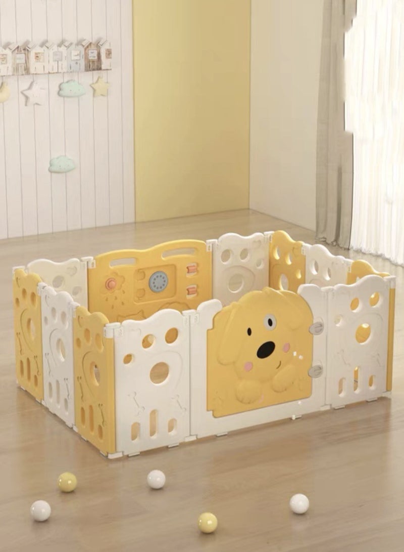 Arabest 12 Panel Baby Playpen, Indoor or Outdoor Kids Safety Activity Center Foldable Baby Fence Kid Play Yard with Safety Lock Gate, Portable for Children from 6 Months to 6 Years Old - Image 1