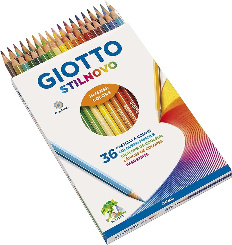 GIOTTO Stilnovo Intense Colours Colouring Pencils - 36 Assorted Colours for Kids, Ideal for Schools and Parties - Image 3