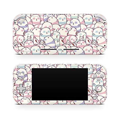 Tacky Design Panda Pattern Decal Skin Compatible with Nintendo Switch Lite Skin Wrap, Pastel Pinkl Color Skin for Nintendo Switch Lite Stickers, Premium Vinyl 3M Full Wrap Cover Decal. - Image 5