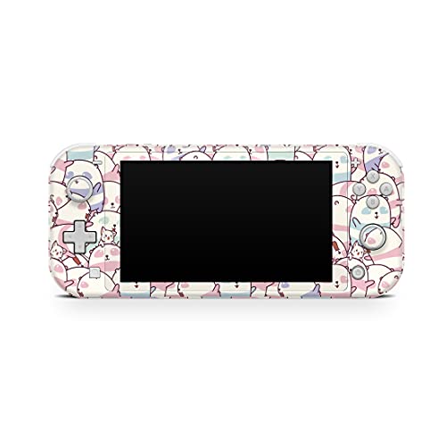 Tacky Design Panda Pattern Decal Skin Compatible with Nintendo Switch Lite Skin Wrap, Pastel Pinkl Color Skin for Nintendo Switch Lite Stickers, Premium Vinyl 3M Full Wrap Cover Decal. - Image 3
