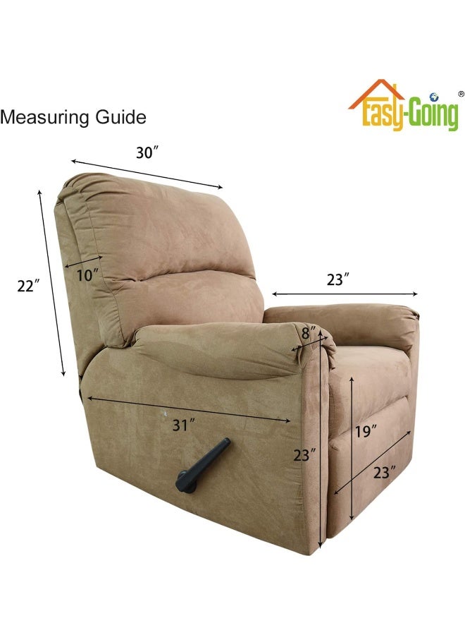 Easy-Going EasyGoing Recliner Stretch Sofa Slipcover Sofa Cover 4Pieces Furniture Protector Couch Soft with Elastic Bottom Spandex Jacquard Fabric Small ChecksReclinerPeacock BlueLarge - Image 5