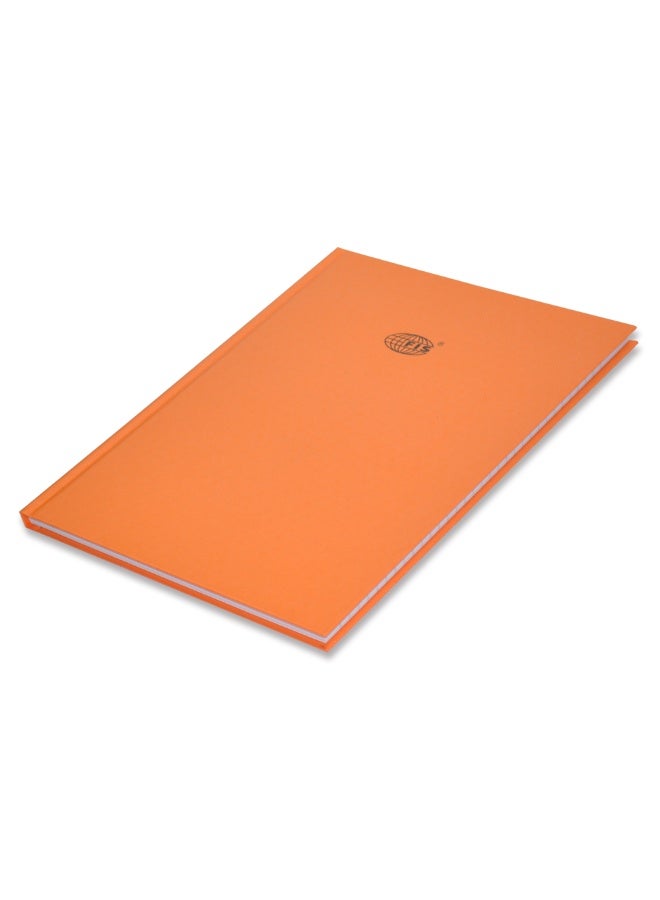 FIS Neon Hard Cover Notebook Single Line A4, 100-Sheets, Saffron 5-Piece - FSNBA4N240  - Image 3