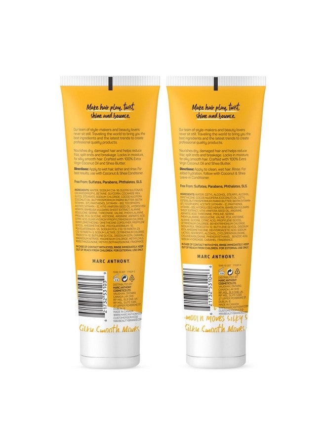 MARC ANTHONY شامبو زيت جوز الهند وزبدة الشيا المرطب مجموعة شامبو وبلسم بيوتين خالية من الكبريتات آمنة للألوان مجموعة هدايا للشعر الجاف التالف 8.45 أونصة (عبوة من 2) - Image 3