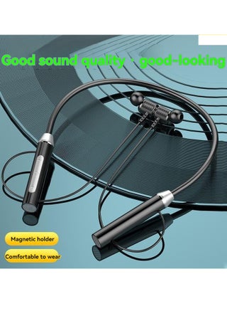 In-ear neck-worn wireless Bluetooth sports headphones binaural stereo music running Bluetooth wireless headphones black - pzsku/ZF8DF6B50A4797D321E0CZ/45/_/1710345581/eb413425-3673-4d1e-b553-d14ea46cfa51