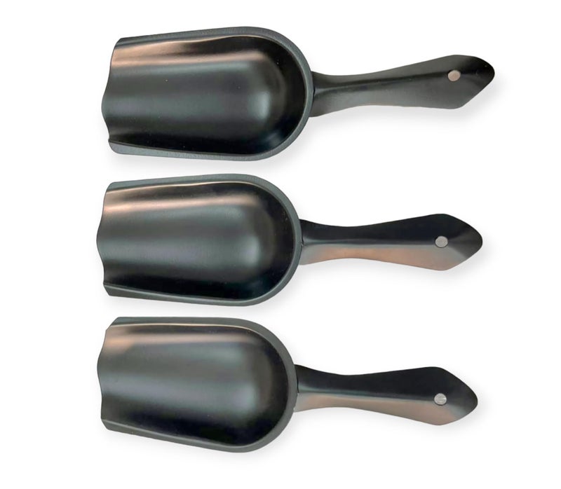 Proniks Stainless Steel Ice Scoop,Ice Picker,Popcorn Scoop,Stainless Steel Ice Scooper for Ice Maker Ice Bucket Kitchen Freezer,Bar Party, Wedding,Heavy Duty,Dishwasher Safe (3Pack, Black) - Image 2