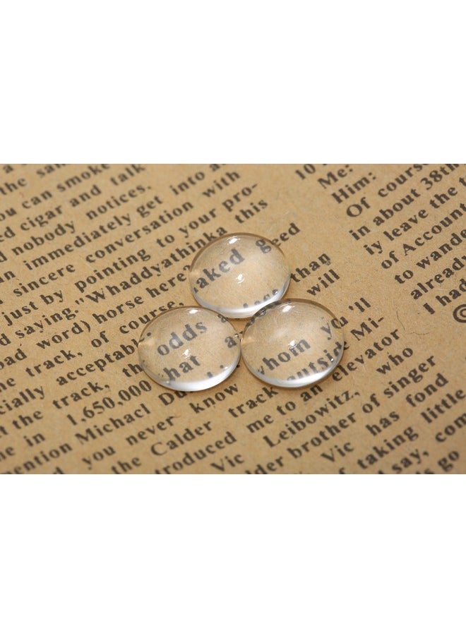 Dophee Glass Cabochons Dome Tiles 50Pcs 14Mm Thickness 4.2Mm Clear Round Flat Back Dome Cabochons Set For Diy Craft Photo Charms Cameo Pendants Rings Necklace And Jewelry Making  - Image 2