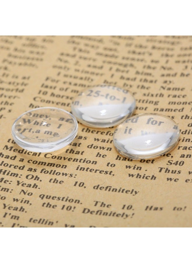 Dophee Glass Cabochons Dome Tiles 50Pcs 14Mm Thickness 4.2Mm Clear Round Flat Back Dome Cabochons Set For Diy Craft Photo Charms Cameo Pendants Rings Necklace And Jewelry Making  - Image 3