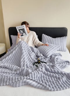 Sharpdo Light Luxury Short-Pile Rabbit Fur Thickened Blanket, Suitable for Office Nap Blanket, Sofa Blanket 200*230CM(Pillowcase Not Included)  - Image 5