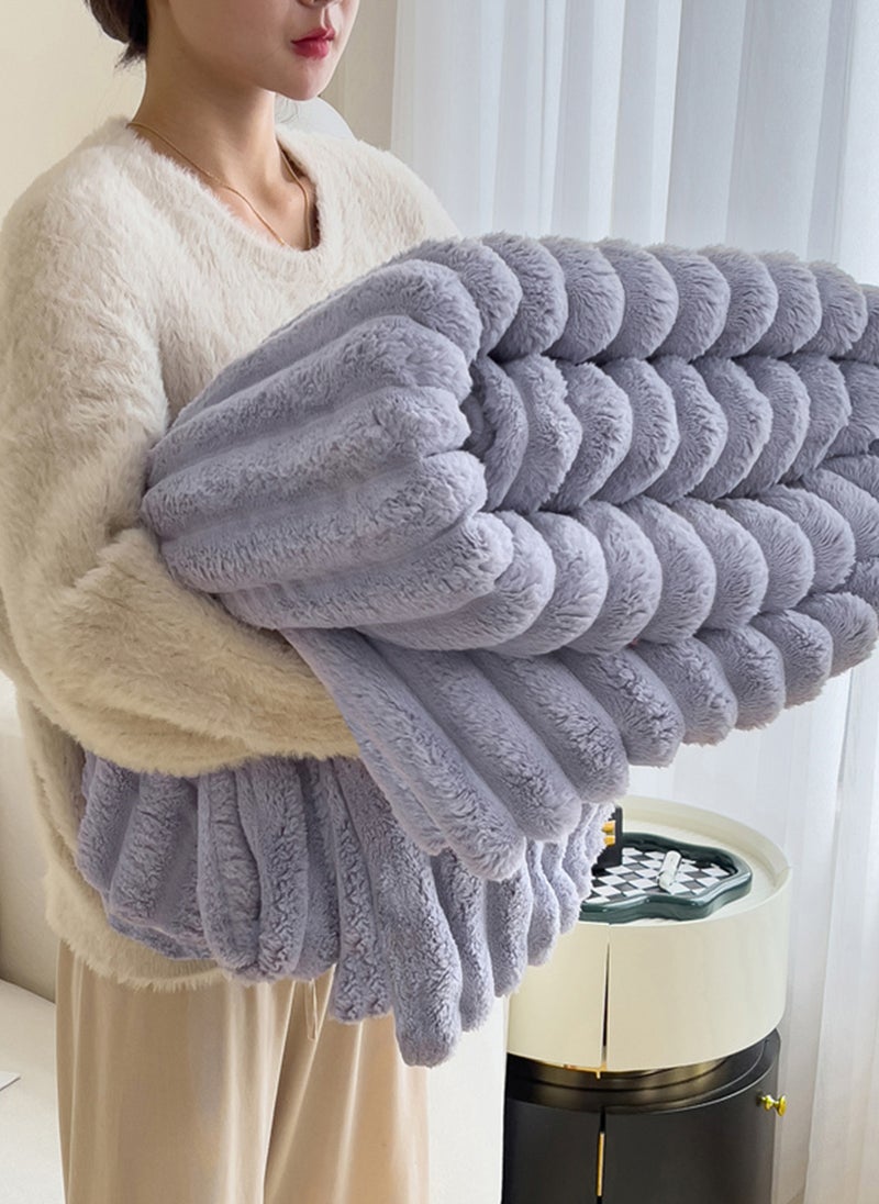 Sharpdo - Light Luxury Short-Pile Rabbit Fur Thickened Blanket, Suitable for Office Nap Blanket, Sofa Blanket 200*230CM(Pillowcase Not Included) - Image 1