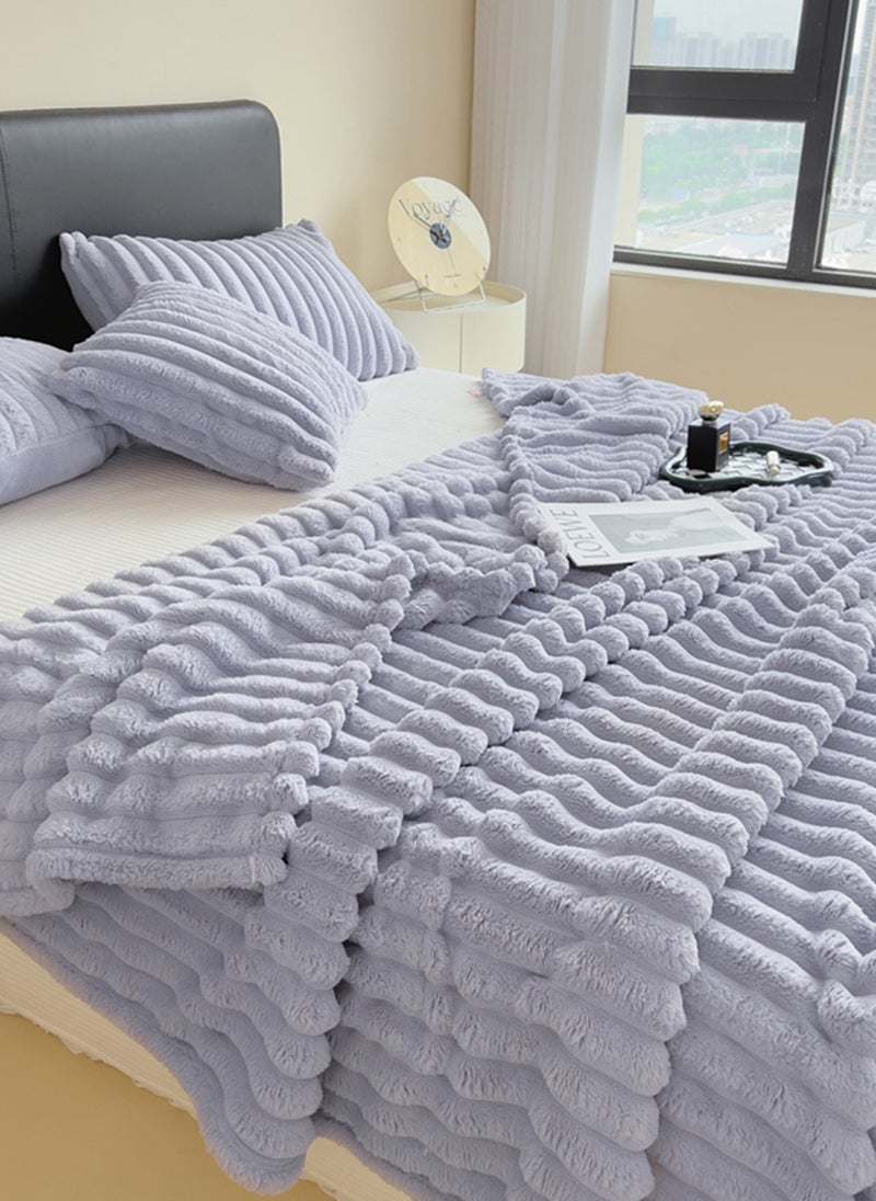 Sharpdo - Light Luxury Short-Pile Rabbit Fur Thickened Blanket, Suitable for Office Nap Blanket, Sofa Blanket 200*230CM(Pillowcase Not Included) - Image 1