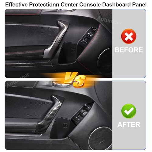 Aotumcer Interior Car Door Handle Panel Cover Tirm Compatible with 20122020 Subaru BRZToyot 86 Car ABS Inner Door Handle Protection Cover Decoration Accessories Carbon Fiber Pattern - Image 3