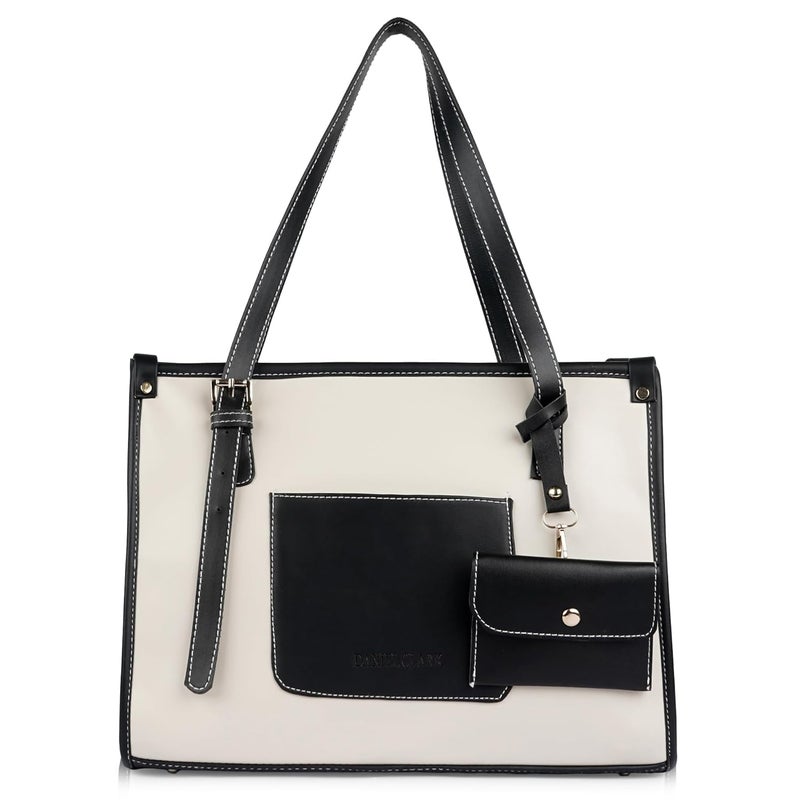 Daniel Clark Shoulder Tote Bag with Front Pocket and Detachable Pouch for Office- for Women & Girls - Image 1