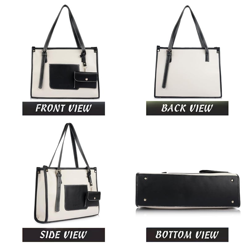 Daniel Clark Shoulder Tote Bag with Front Pocket and Detachable Pouch for Office- for Women & Girls - Image 2