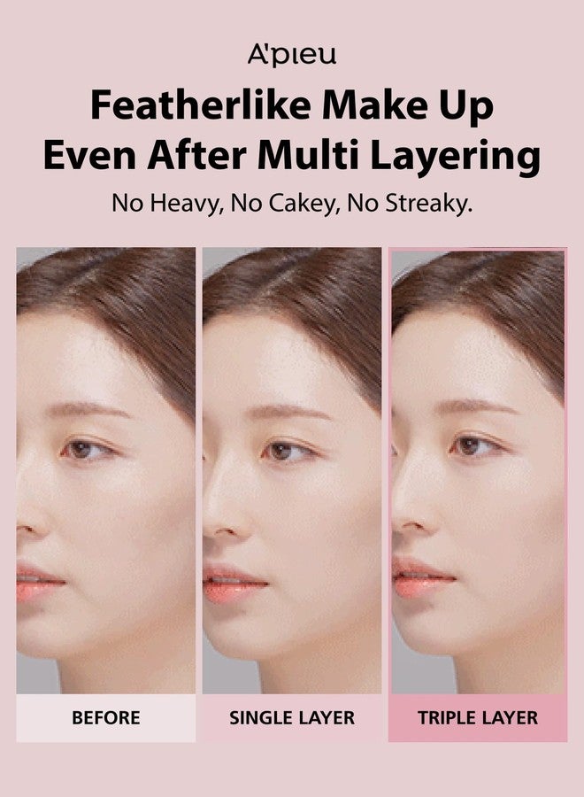 A'PIEU Waterlock Cushion Foundation No.21 Light Beige Semi-Matte Natural Coverage Glow Finish Foundation for Lasting Moisture, 3-Layered Hyaluronic Acid, Paraben-Free - Image 3