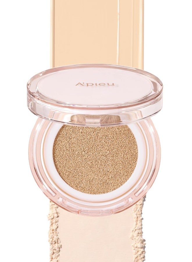 A'PIEU Waterlock Cushion Foundation No.21 Light Beige Semi-Matte Natural Coverage Glow Finish Foundation for Lasting Moisture, 3-Layered Hyaluronic Acid, Paraben-Free - Image 1