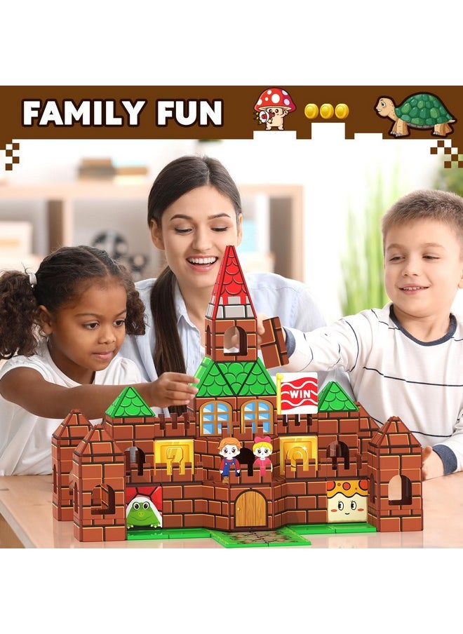 Soyee Magnetic Tiles Kids Games Toys Castle Adventure Magnetic Building Blocks Doll House Toys Construction Magnet Pretend Play Set for Boys & Girls 3-12 Year Old Christmas Birthday Gifts for Boys  - Image 3