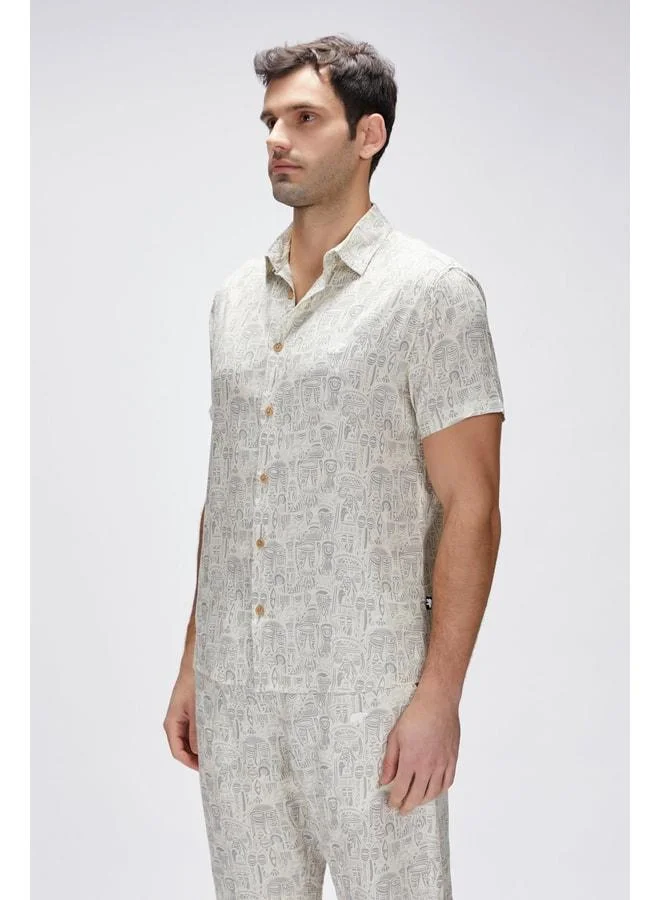 Bad Bear  Merle White Short Sleeve Printed Men's Shirt. for Men | Best Price UAE