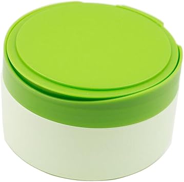 UPSTORE 1PCS Green Plastic Empty Portable Refill Baby Skin Care Afterbath Powder Powder Case Puff Talcum Makeup Storage Holder Container Dispensor with Sifter and Sponge Puff - Image 1