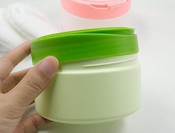 UPSTORE 1PCS Green Plastic Empty Portable Refill Baby Skin Care Afterbath Powder Powder Case Puff Talcum Makeup Storage Holder Container Dispensor with Sifter and Sponge Puff - Image 4