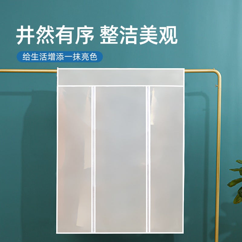 Clothes Dust Cover Household Transparent Washable Coat Suit Set Three-Dimensional Hanging Dustproof Clothes Hanging Bag - Image 3