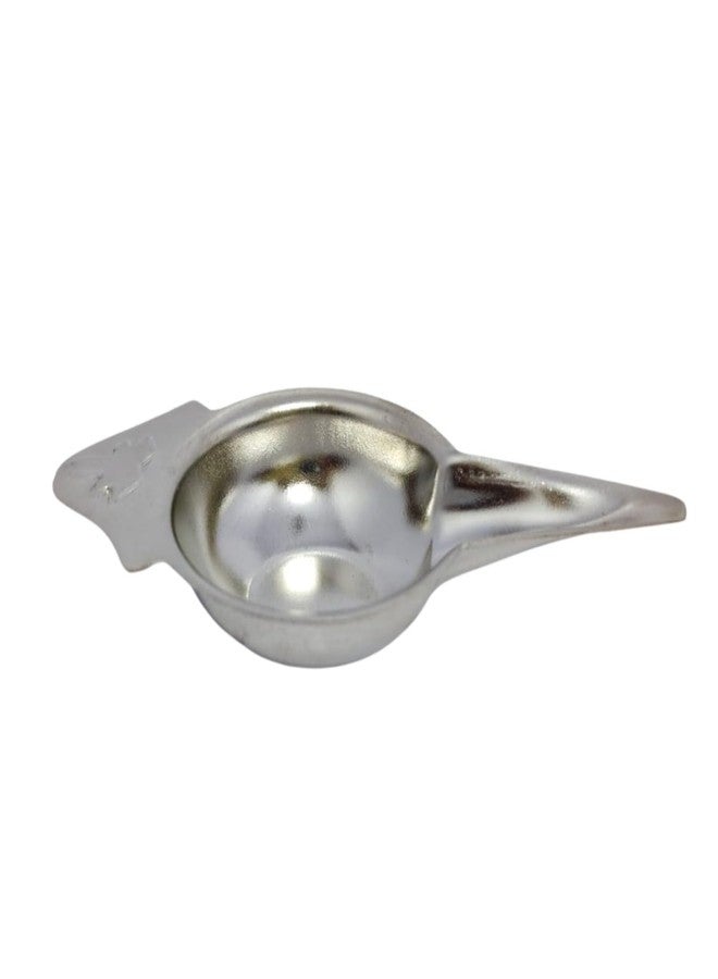 CooPany® Aluminium| Silver Sanku for Newborn Baby Feeding | Traditional Baby Feeding Spoon | Safe & Lightweight Infant Feeder – 2 Piece Set - Image 1