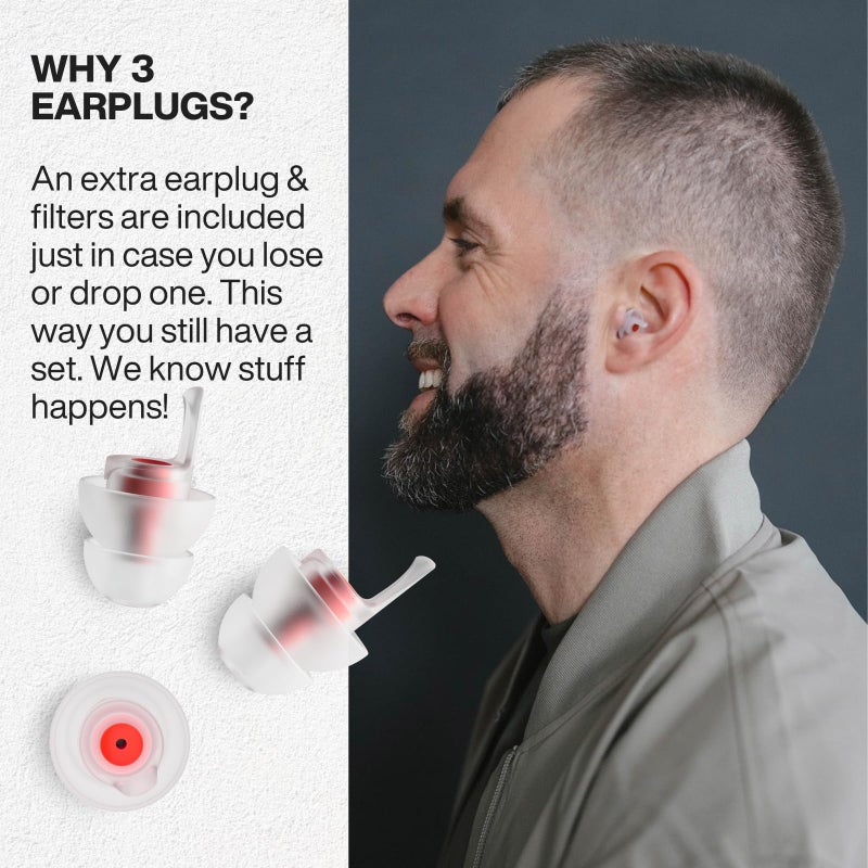 EARPEACE Music - Concert Ear Plugs - Earplugs for Noise Reduction up to 26dB - High Fidelity Ear Plugs for Concerts, Musicians and Live Events - Reusable Earplugs - Includes 3 Filter Sets and Case - Image 5