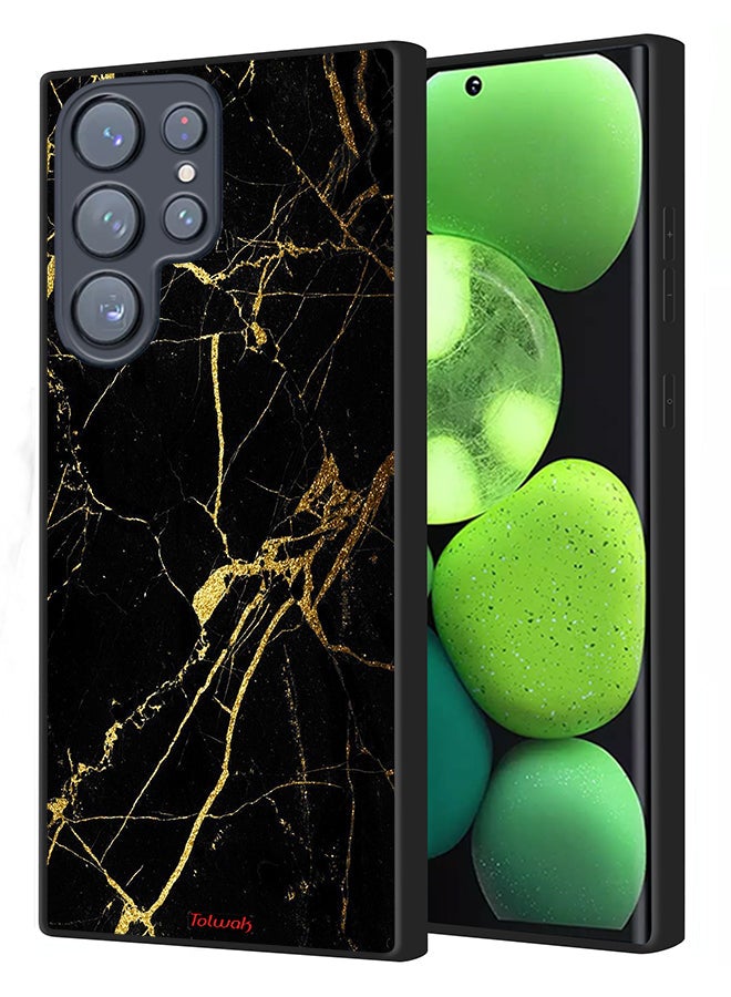 Tolwak Samsung Galaxy S22 Ultra 5G Protective Case Cover Crack Marble - Image 1