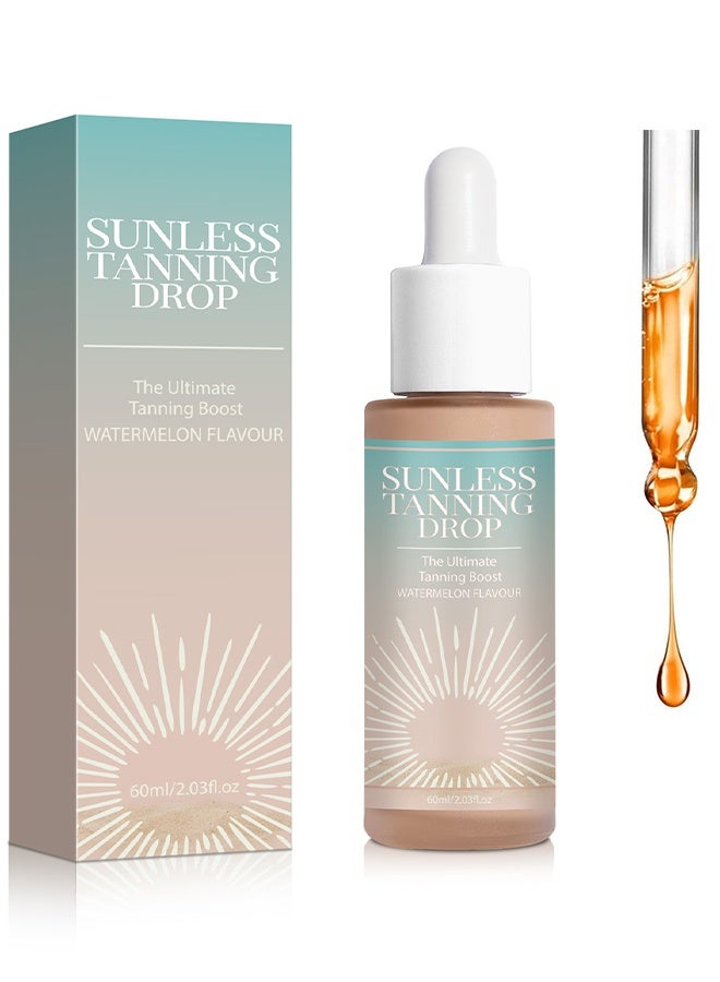 SNM Drinkable Sunless Tanning Drops, Self Tanner for Face & Body, Gradual Tan with Natural-Looking Glow, Easy-to-Use Daily Tanning Drops to Drink for a Bronzed Look, Hydrating Formula - Image 1