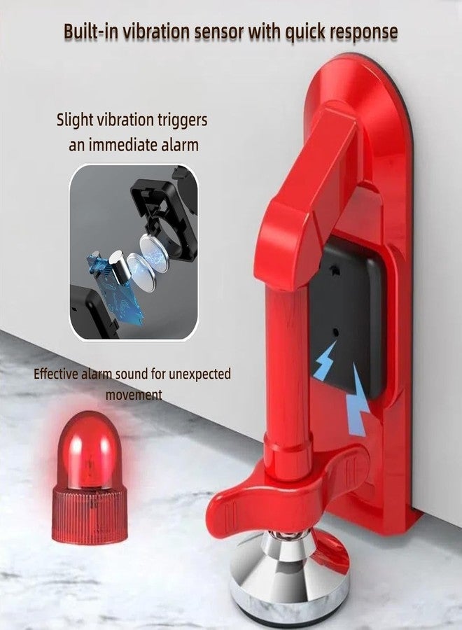 Linist Portable Alarm Door Stopper with 80dB Siren, Travel Door Jammer Anti-Theft Security Lock, No-Drill Door Blocker for Home, Apartment, Office, Hotel & Travel Safety - Image 5