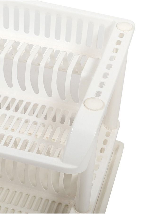 Concept home - 2-Tier Dish Drying Rack White 43x38x34 centimeter - Image 1