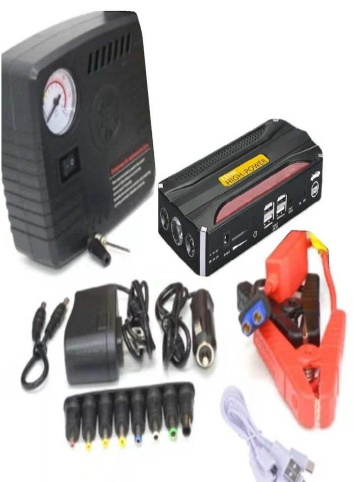 Denx 20000mAh Car Jump Starter + Multi-Use Air Inflator – DX1785 - Image 1